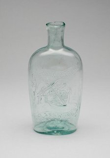 Flask, 1850/59. Creator: Spring Garden Glass Works.