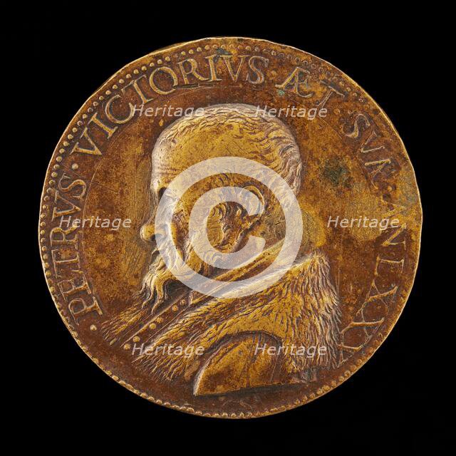 Pietro Vettori the Younger, 1499-1585, Florentine Scholar [obverse], 1574. Creator: Gaspare Romanelli.