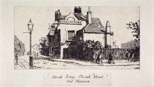 View of the Black Lion Inn, London, 1860. Artist: Walter Greaves