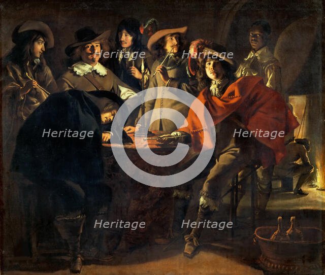 La Tabagie, dit aussi le corps de Garde (Smokers, or The Guards) , 1643. Creator: Le Nain, Louis (1593-1648).