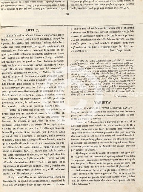 Supplemento al no. 6 anno 2o del Ricoglitore di Cognizioni Utili (15 July 1839), p. 25, 1839. Creator: Unknown.