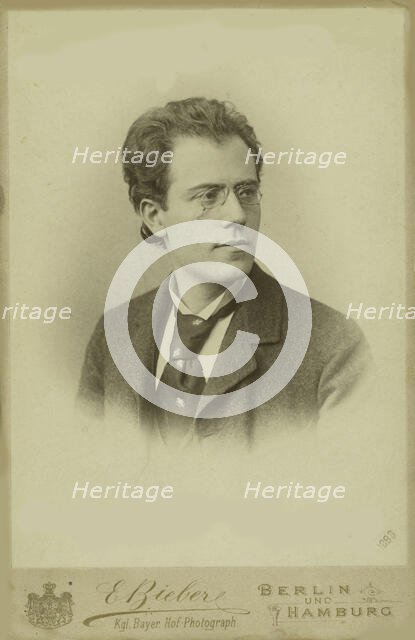 Portrait of composer Gustav Mahler (1860-1911), 1896. Creator: Fotoatelier Emil Bieber, Hamburg  .