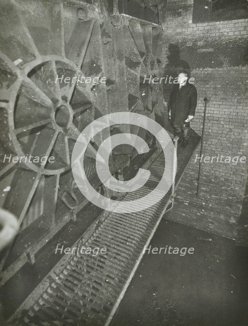 Inside of a sewer, London, 1939. Artist: Unknown.