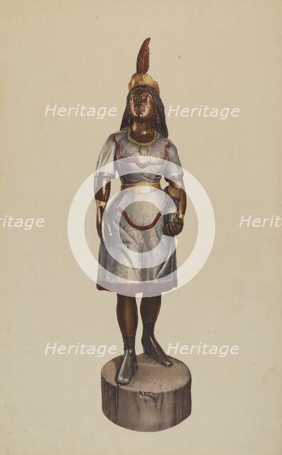 Cigar Store Pocahontas, 1935/1942. Creator: Unknown.