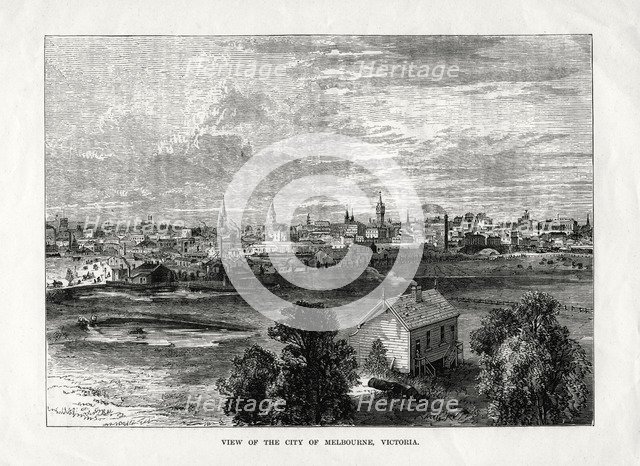 'View of the city of Melbourne, Victoria', Australia, 1877. Artist: Unknown