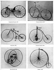 The evolution of the bicycle, 19th century, (c1920). Artist: Unknown