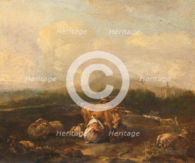Italian Landscape with Cattle, 1640-1669. Creator: Nicolaes Van Helt Stockade.
