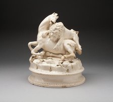 Lion Attacking Horse, Italy, 1789. Creator: Unknown.