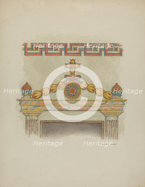 Wall Painting, c. 1939. Creator: Edward Jewett.