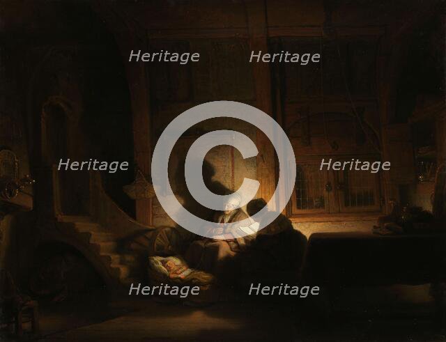 The Holy Family at Night, c.1642-c.1648. Creator: Workshop of Rembrandt.