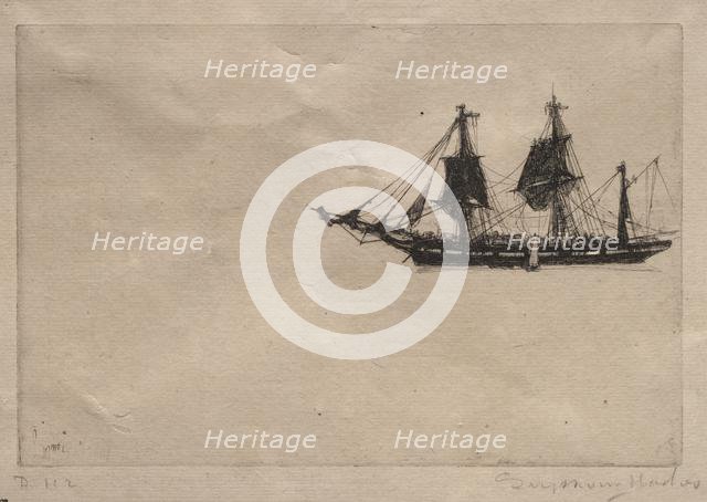 Bark Refitting, 1865. Creator: Francis Seymour Haden (British, 1818-1910).