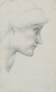 'Head', 1885. Creator: Sir Edward Coley Burne-Jones.