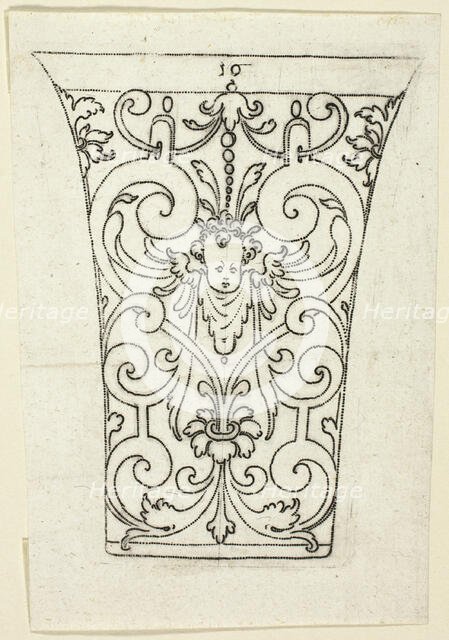 Plate 10, from XX Stuck zum (ornamental designs for goblets and beakers), 1601. Creator: Master AP.