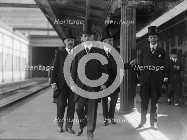 Balfour, Arthur James, M.P, O.M, Head of British Commission To U.S. Awaiting His Arrival..., 1917. Creator: Harris & Ewing.
