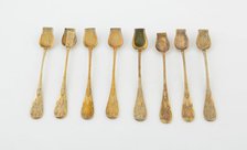 Set of Salt Spoons (10), Paris, 1789/1820. Creators: Martin-Guillaume Biennais, Pierre-Benoît Lorillon, Pietro Paola Spagna.