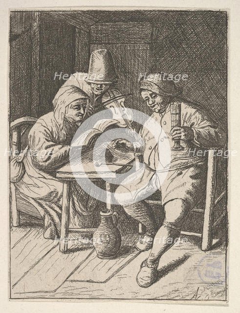 Singing Couples and Violin, 1610-85. Creator: Unknown.