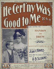 'He cert'ny was good to me', 1898. Creator: Unknown.