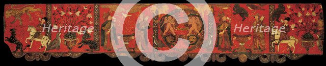 Section of wood panelling with decorative painting, 1770-1780s. Artist: Anonymous  