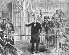 'Charles Bradlaugh...Claiming the Right to Make the Affirmation of Allegiance...', 1880, (1901).  Creator: Unknown.