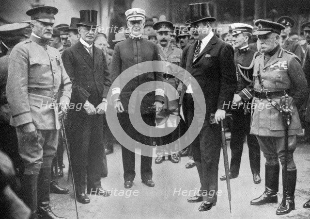 General Pershing arriving at Liverpool, 8 June 1917, (c1920). Artist: Unknown