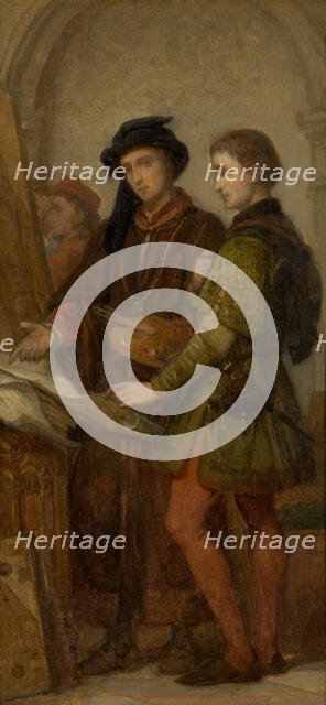 The Painters Jan van Eyck and Rogier van der Weyden, (c1420s). c1860s.. Creator: Nicaise de Keyser.