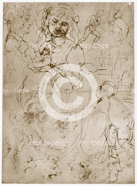 'Kneeling Madonna with the Child and St.John', 1478-1480. Artist: Leonardo da Vinci