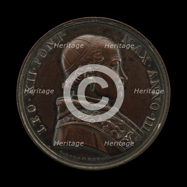 Leo XII (Annibale della Genga, 1760-1829), Pope 1823 [obverse], 1825. Creator: Giuseppe Girometti.