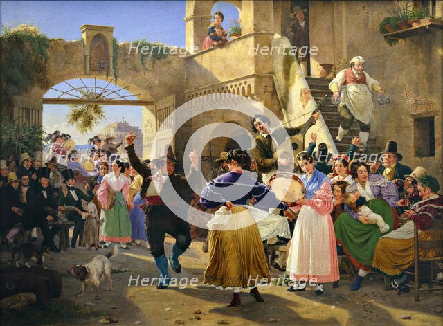 Romans Gathered for Merriment at an Osteria, 1839. Creator: Wilhelm Marstrand.