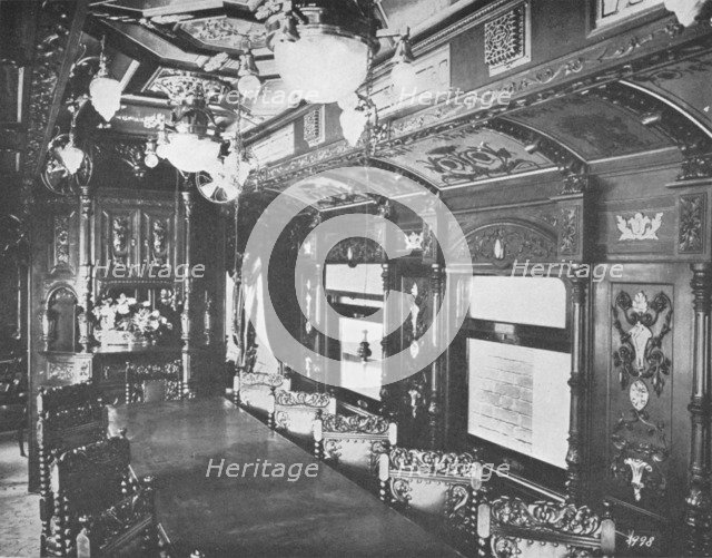 'Vestibule Dining Car on the Rio-Sao Paulo Night Express of the Central Railway of Brazil', 1914. Artist: Unknown.