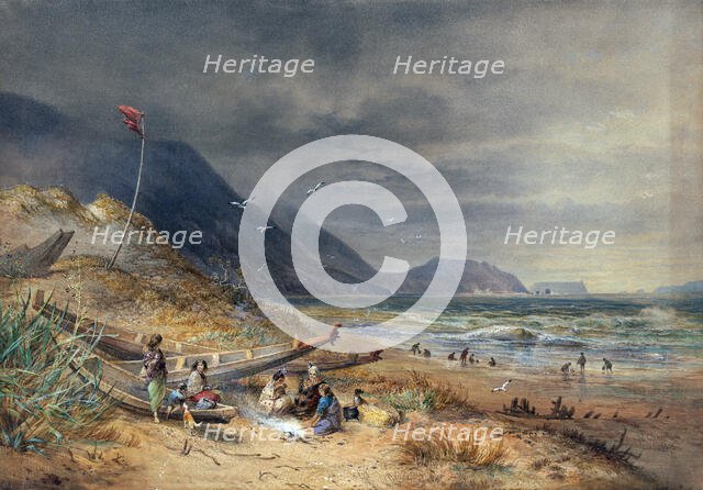 Cook's Strait, New Zealand, 1875. Creator: Nicholas Chevalier.