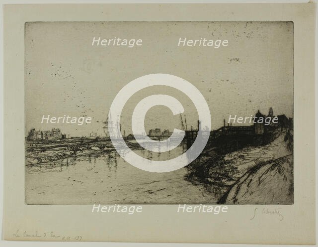 The Canal d'Eu (near Tréport), 1898. Creator: Gustave Leheutre.