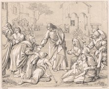 Jesus healing the multitudes, c1880. Artist: Unknown