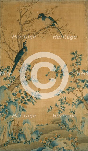 Panel (Furnishing Fabric), China, Qing dynasty (1644-1911),  1750/1800. Creator: Unknown.