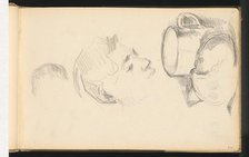 A Head, a Cup, and a Bread Roll, 1891/1894. Creator: Paul Cezanne.