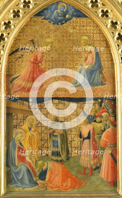 The Annunciation and The Adoration of the Magi, c. 1433-1434. Creator: Angelico, Fra Giovanni, da Fiesole (ca. 1400-1455).