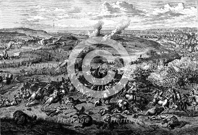 War of the Spanish Succession: Battle of Blenheim, Bavaria, 3 August 1704. Artist: Unknown