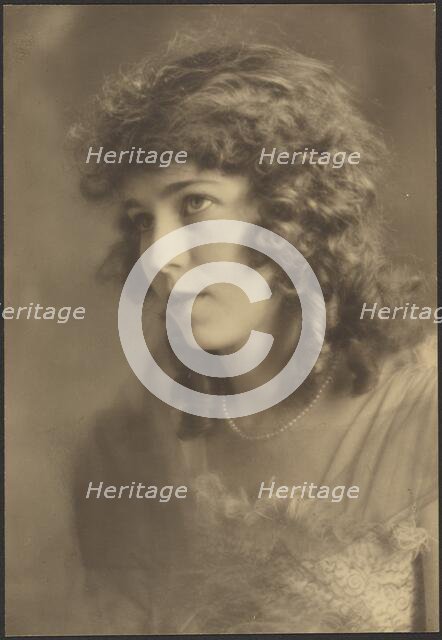 Portrait of a Woman in Gauze Shawl, 1907-1943. Creator: Louis Fleckenstein.