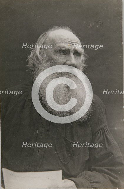 Portrait of the author Count Lev Nikolayevich Tolstoy (1828-1910).