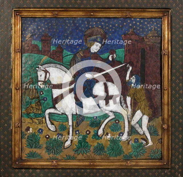 Plaque with St. Martin and the Beggar, French, 16th century. Creator: Unknown.