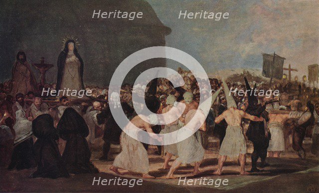 A Procession of Flagellants', 1812-1819 (1939). Artist: Francisco Goya.
