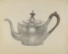 Silver Teapot, c. 1938. Creator: Dorothy Dwin.