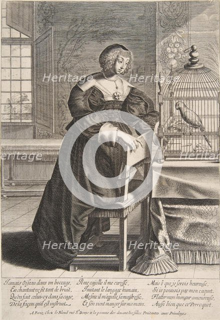 The Parrot, 1620-76. Creator: Abraham Bosse.