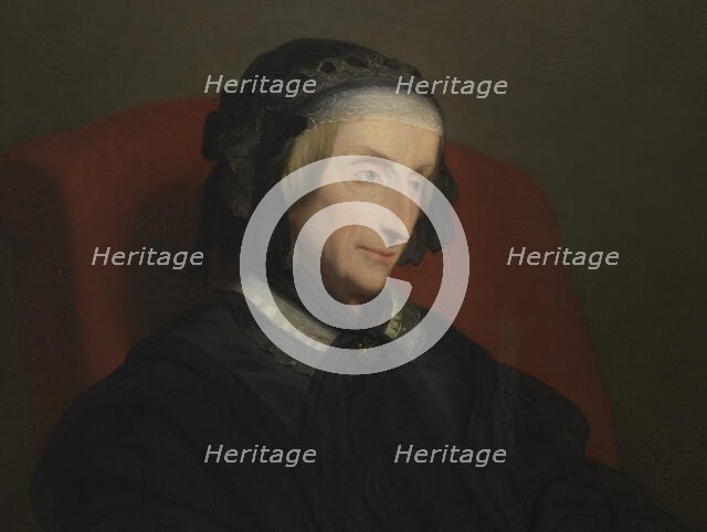 Portrait de la Reine Marie-Amélie en deuil, c.1857. Creator: Workshop of Ary Scheffer.