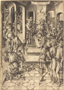 Christ before Annas, c. 1480. Creator: Israhel van Meckenem.