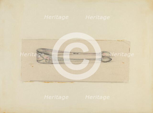 Silver Sugar Tongs, 1935/1942. Creator: Mary Berner.