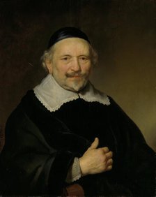 Portrait of a Man, probably Augustijn Wtenbogaert (1577-1655), c.1643. Creator: Govaert Flinck.