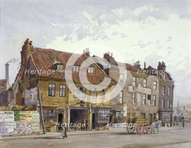 Lambeth Bridge Road, Lambeth, London, c1874. Artist: John Crowther