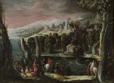 Landscape with figures, c. 1550. Creator: Niccolò dell'Abate (1509/12-1571).