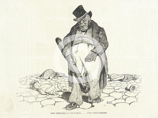 Nous appelons ça une badine...C'est pour badiner, 1834. Creator: Honore Daumier.