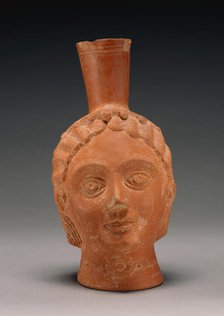 Red-Slip Head Vase, 3rd century A.D. Creator: Unknown.